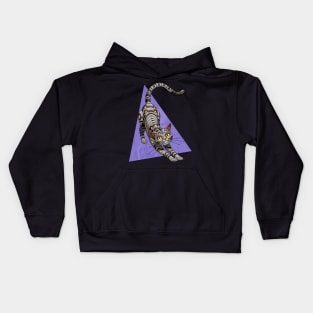 Cyborg Shorthair Cat Kids Hoodie